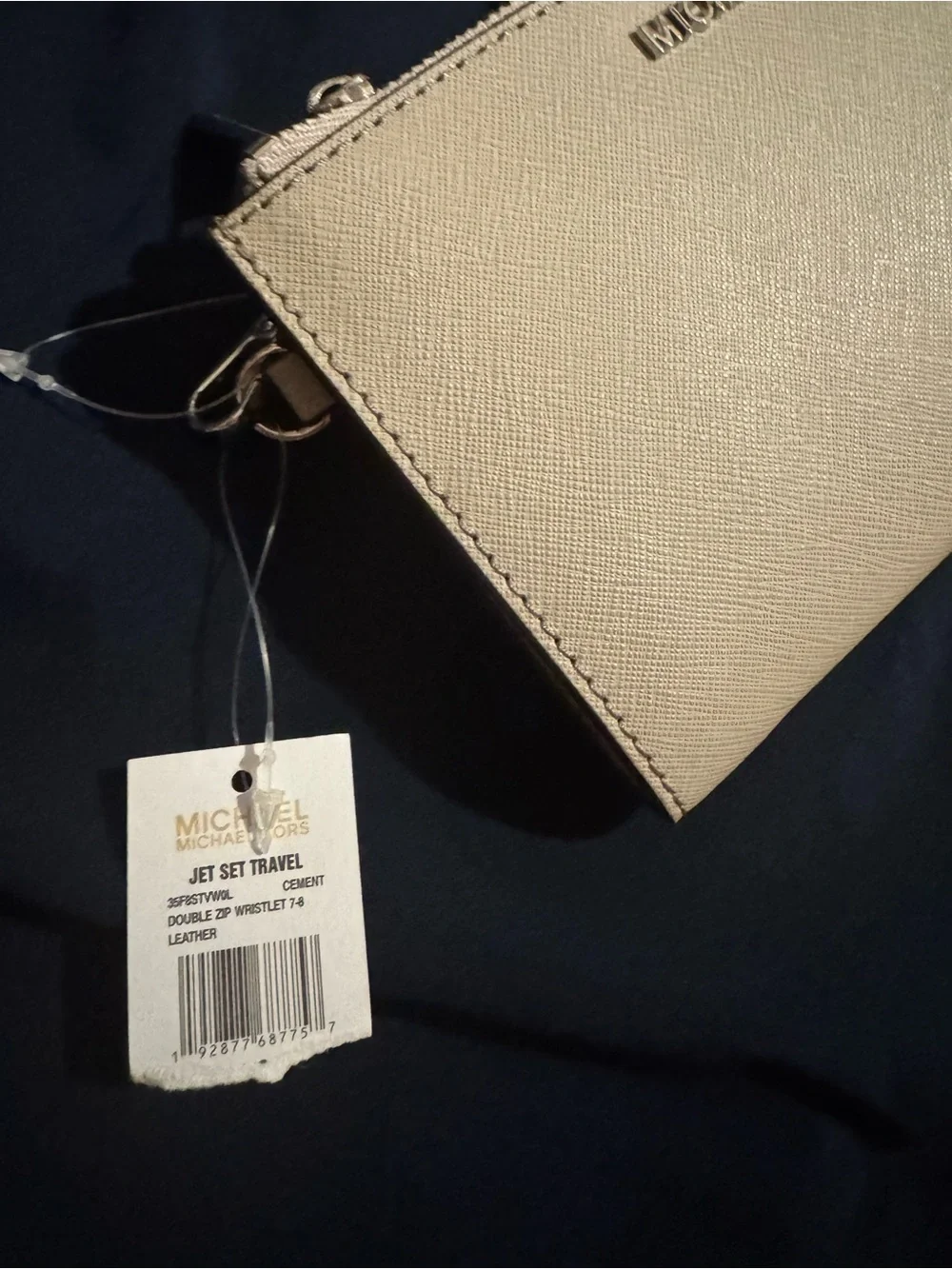Michael Kors Neutral Beige Saffiano Wristlet Clutch